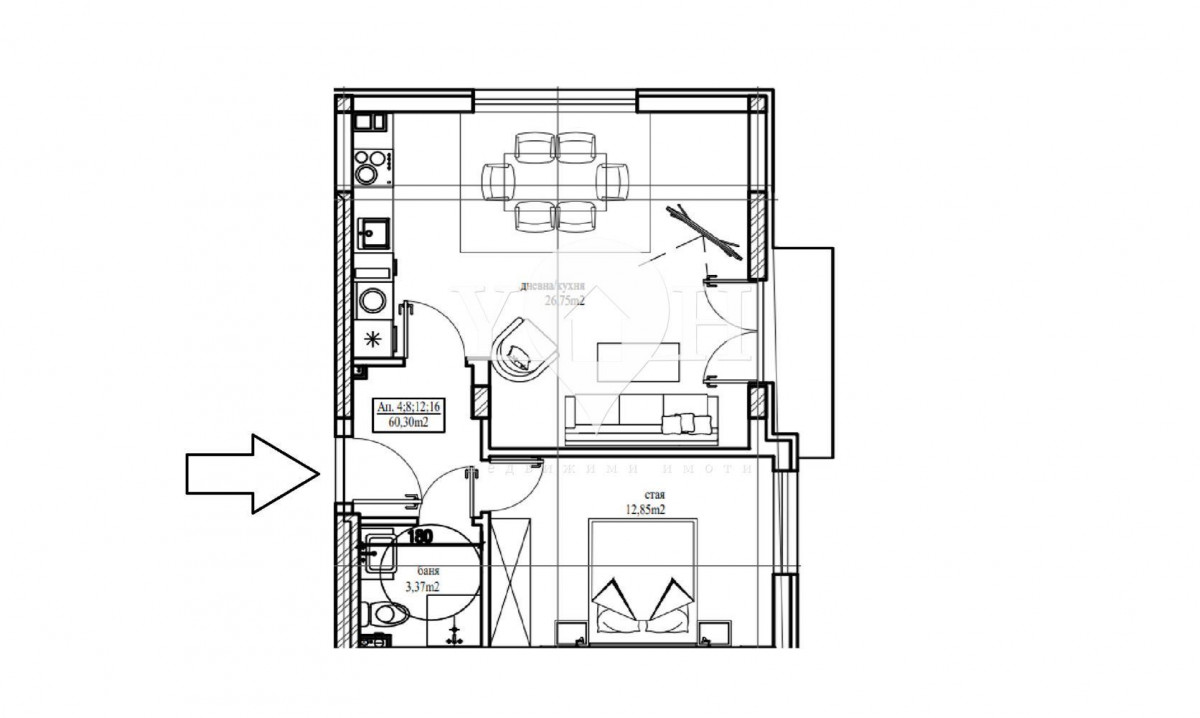 Продава 2-стаен София 78088