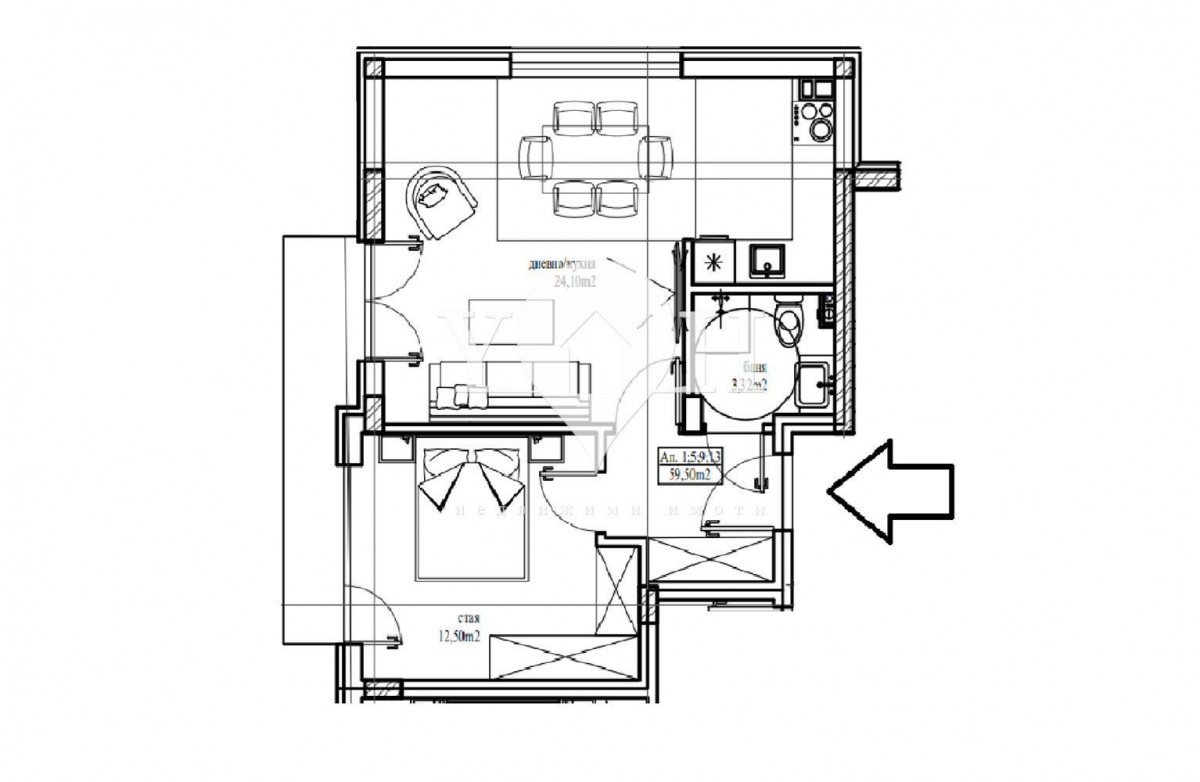 Продава 2-стаен София 78085