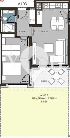 Продава 2-стаен София 78097