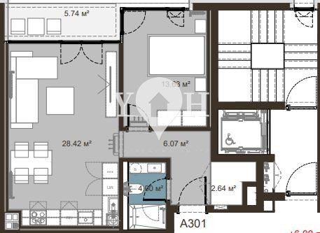 Продава 2-стаен София 78128