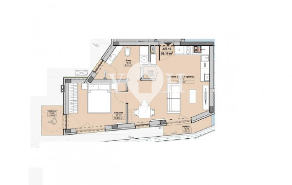 Продава 2-стаен София 78064