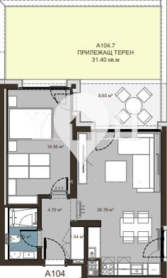Продава 2-стаен София 78098